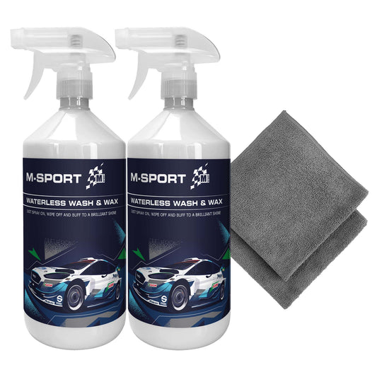 M-Sport Waterless Wash & Wax 2x1L (with 2 Microfibre Cloths)