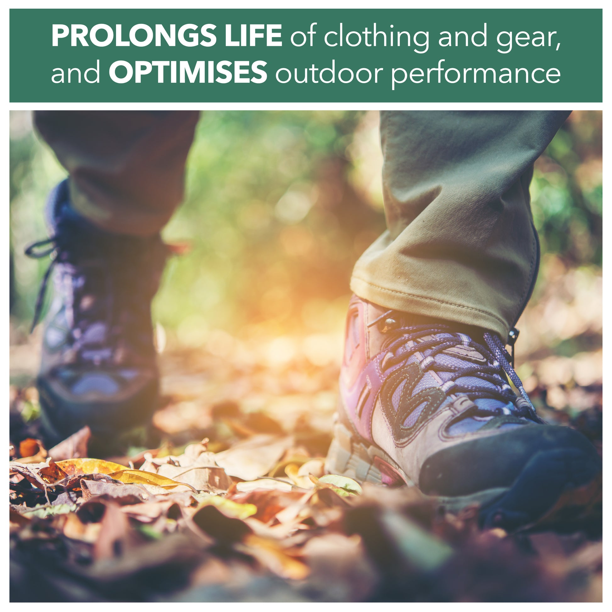 prolongs life of clothing and gear, and optimises outdoor performance