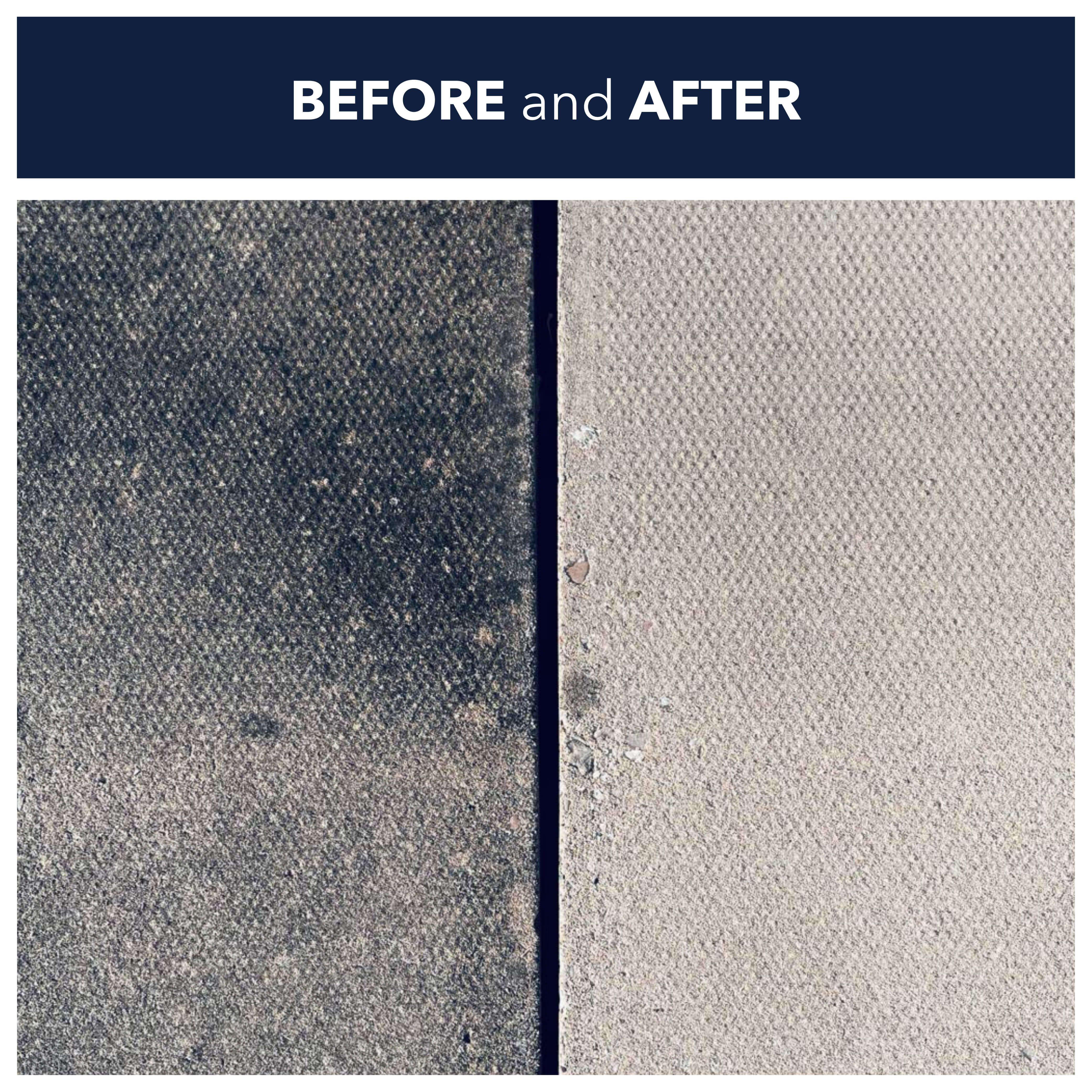 Before and after using Spear & Jackson Black Spot Remover