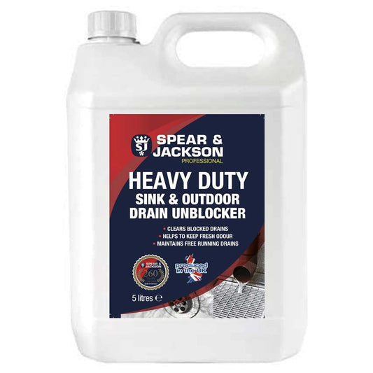 Spear & Jackson Heavy Duty Sink & Outdoor Drain Unblocker 5L