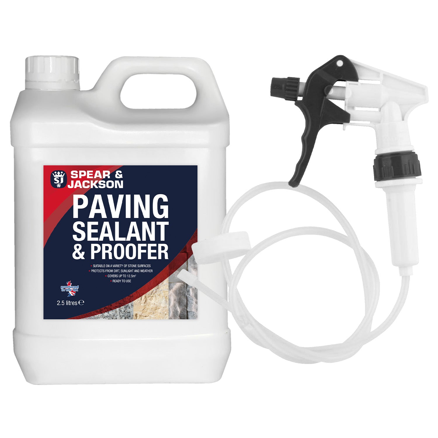 Paving Sealant and Proofer 2.5 Litre Water Seal Spear and Jackson with Long Hose Trigger
