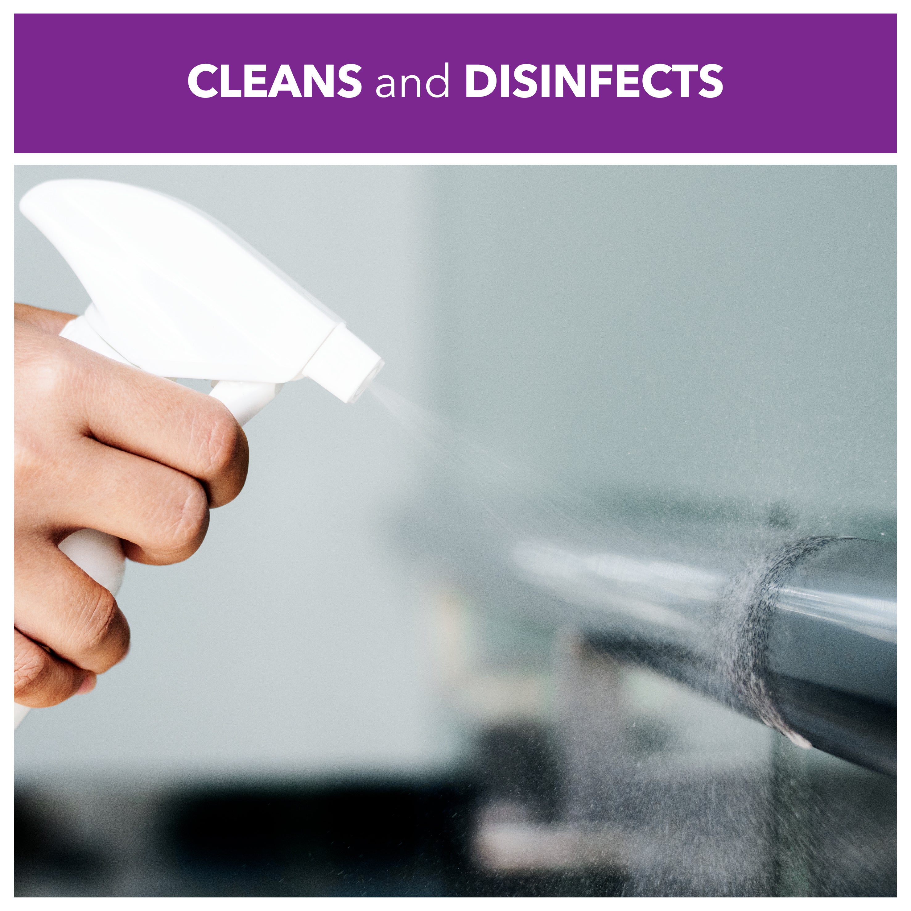 cleans and disinfects