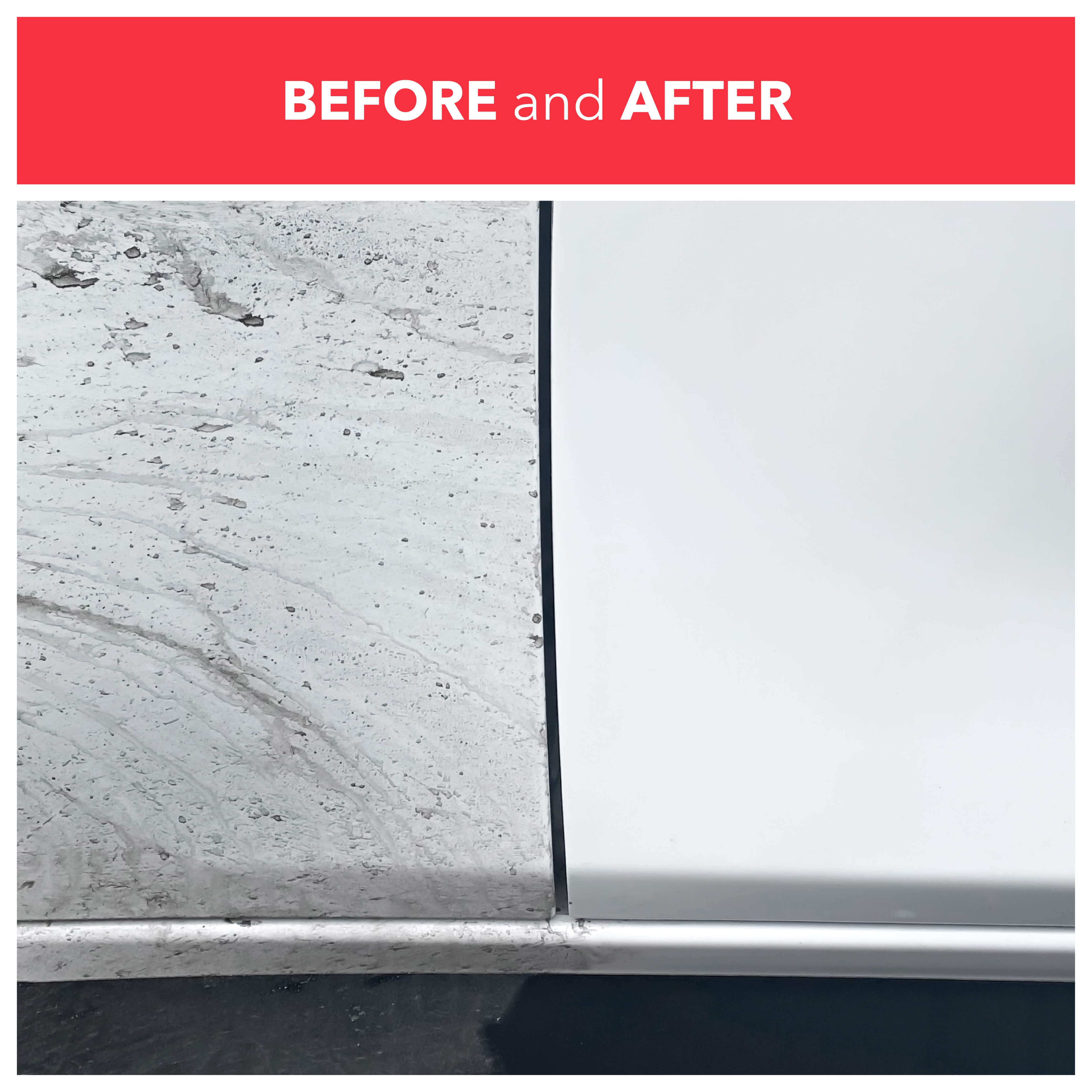 Before and after using Top Gear Waterless Wash & Wax