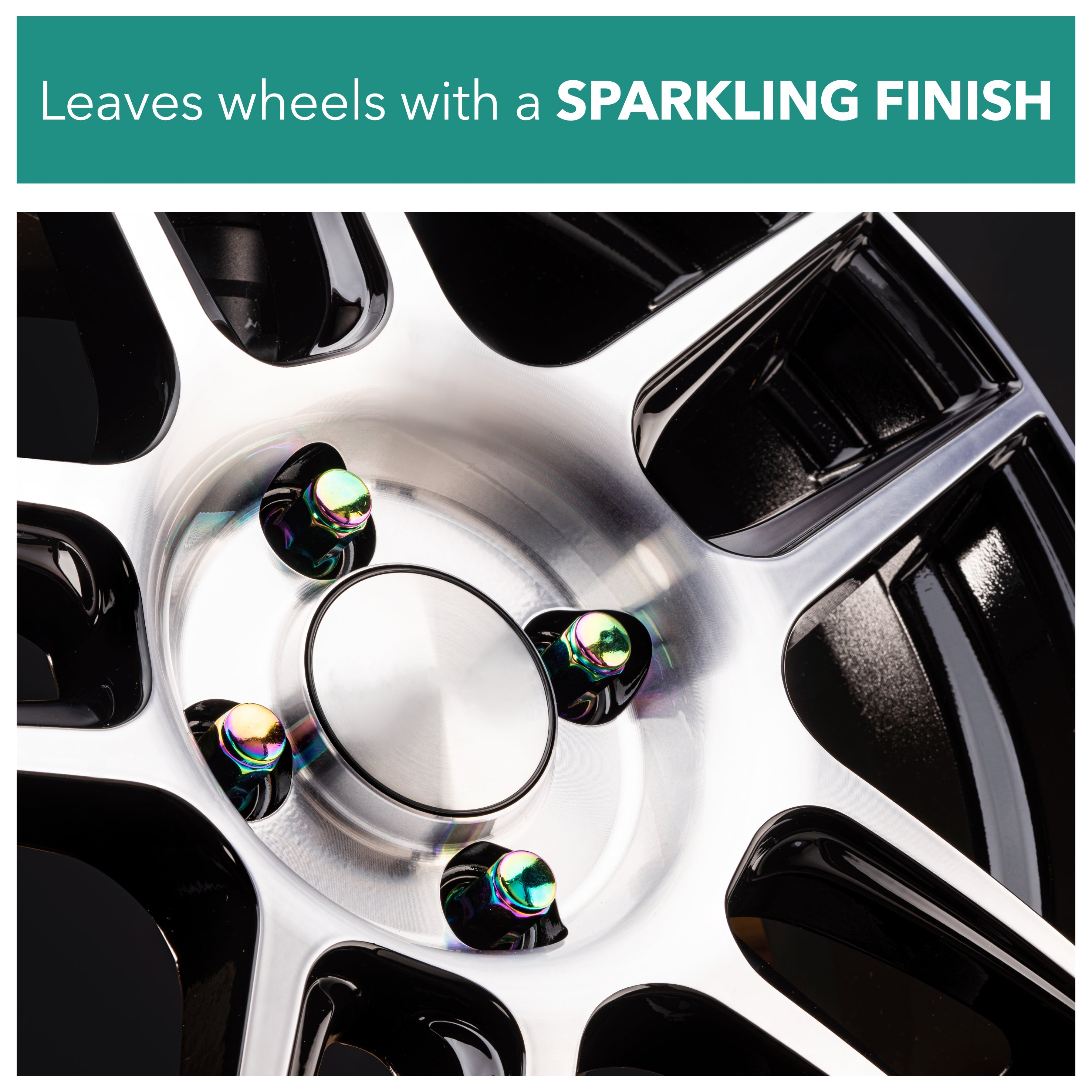 leaves wheels with a sparkling finish