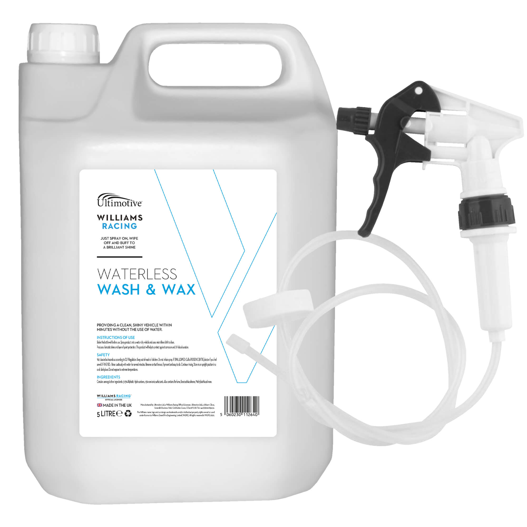 Williams Waterless Wash & Wax 5L (with Long Hose Trigger)