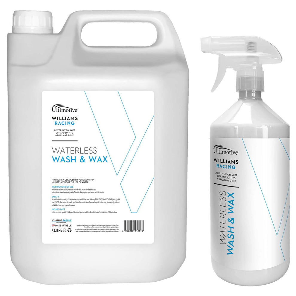 Waterless Wash & Wax 5L + 1L Williams Racing homeandcleaning.co.uk