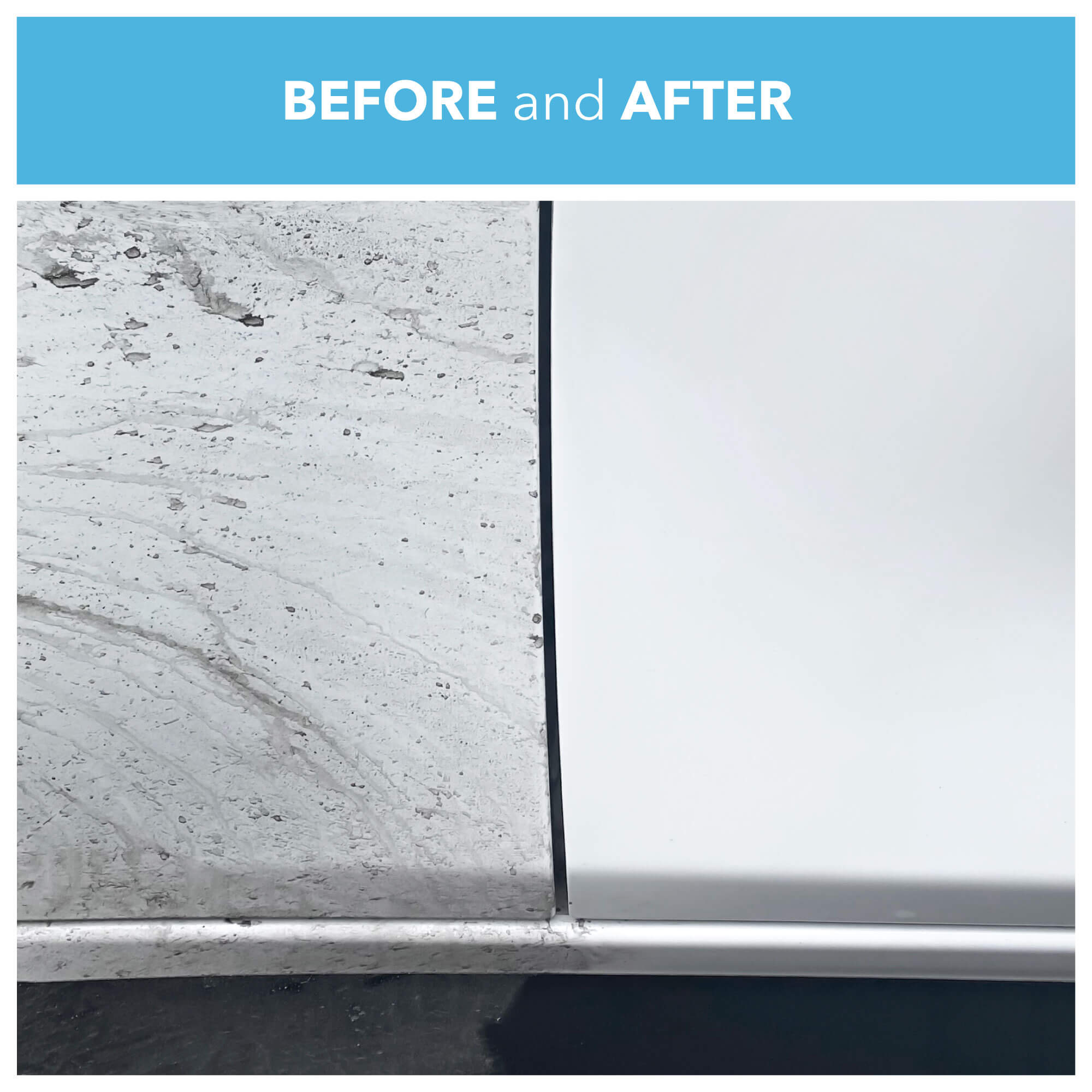 Before and after using Williams Waterless Wash & Wax