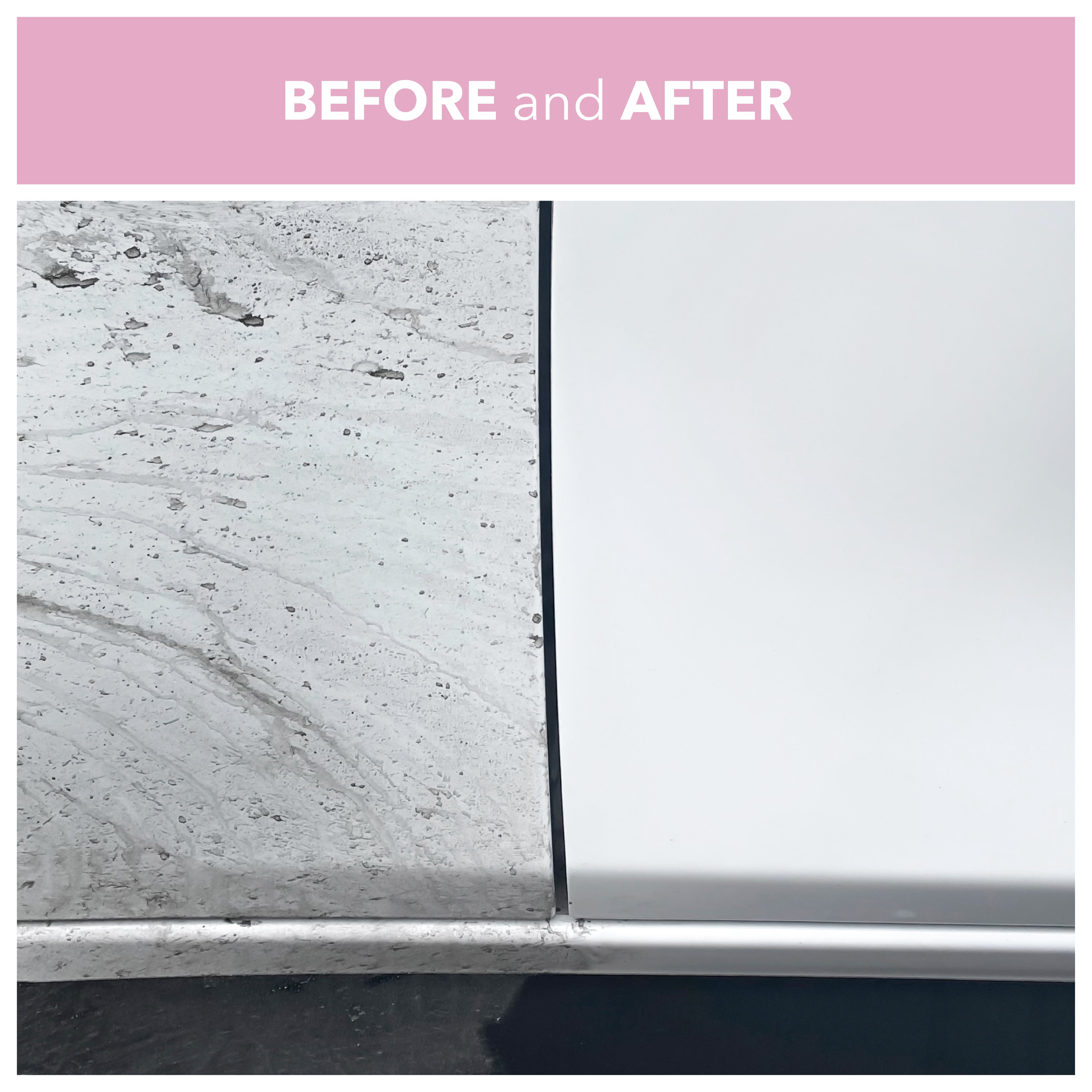 Before and after using Waterless Wash & Wax