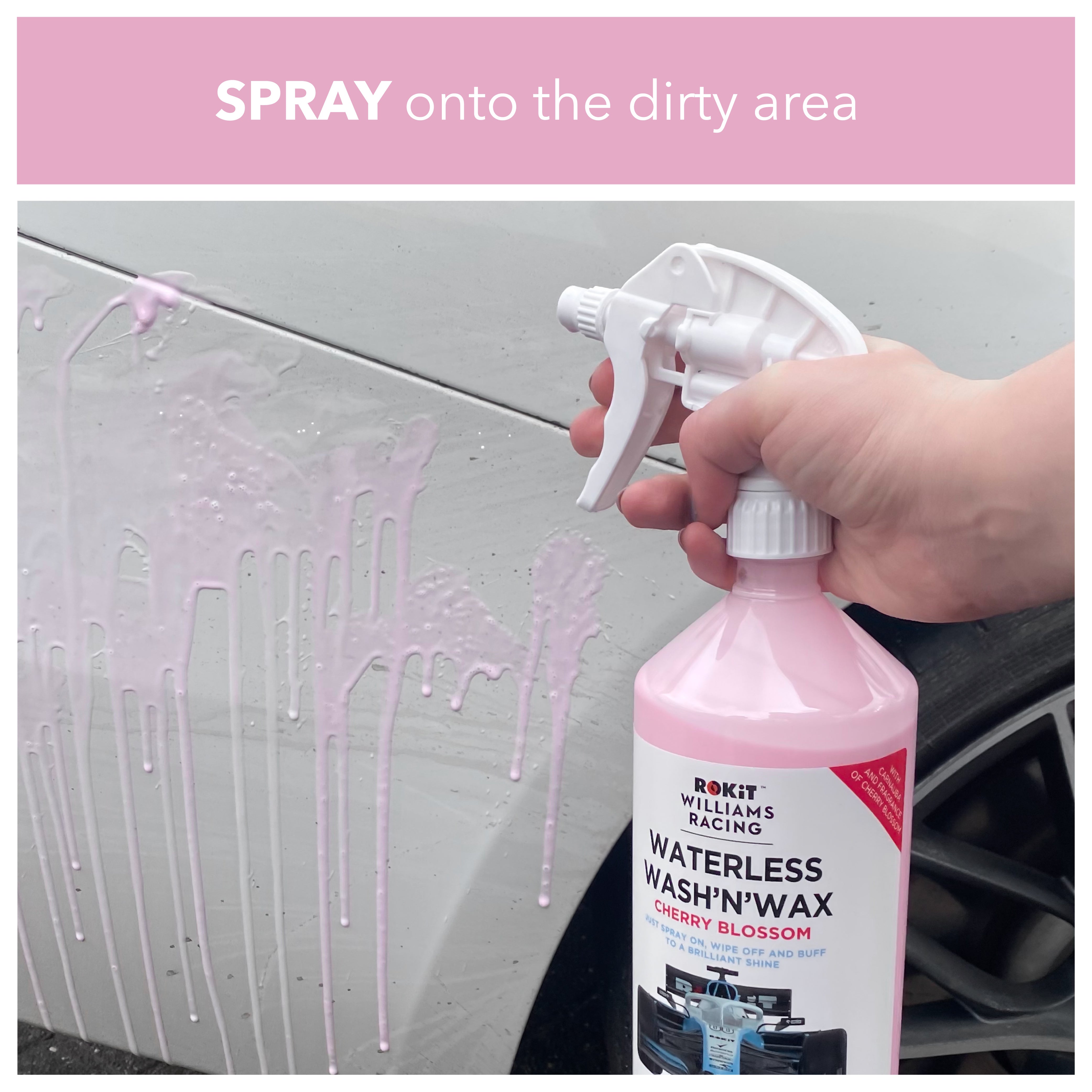 Spray onto the dirty area